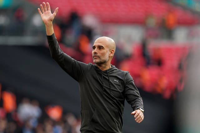 Manchester City manager Pep Guardiola faces a showdown with Arsenal (Nick Potts/PA)