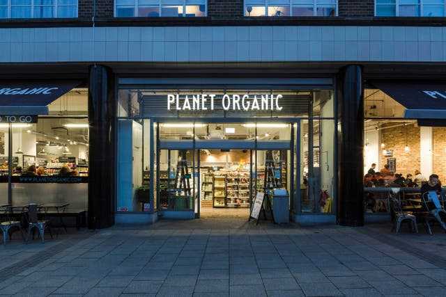 Planet Organic has been bought out of administration in a rescue deal that will save 10 London stores but see four shut down, resulting in dozens of redundancies (Planet Organic/ PA)