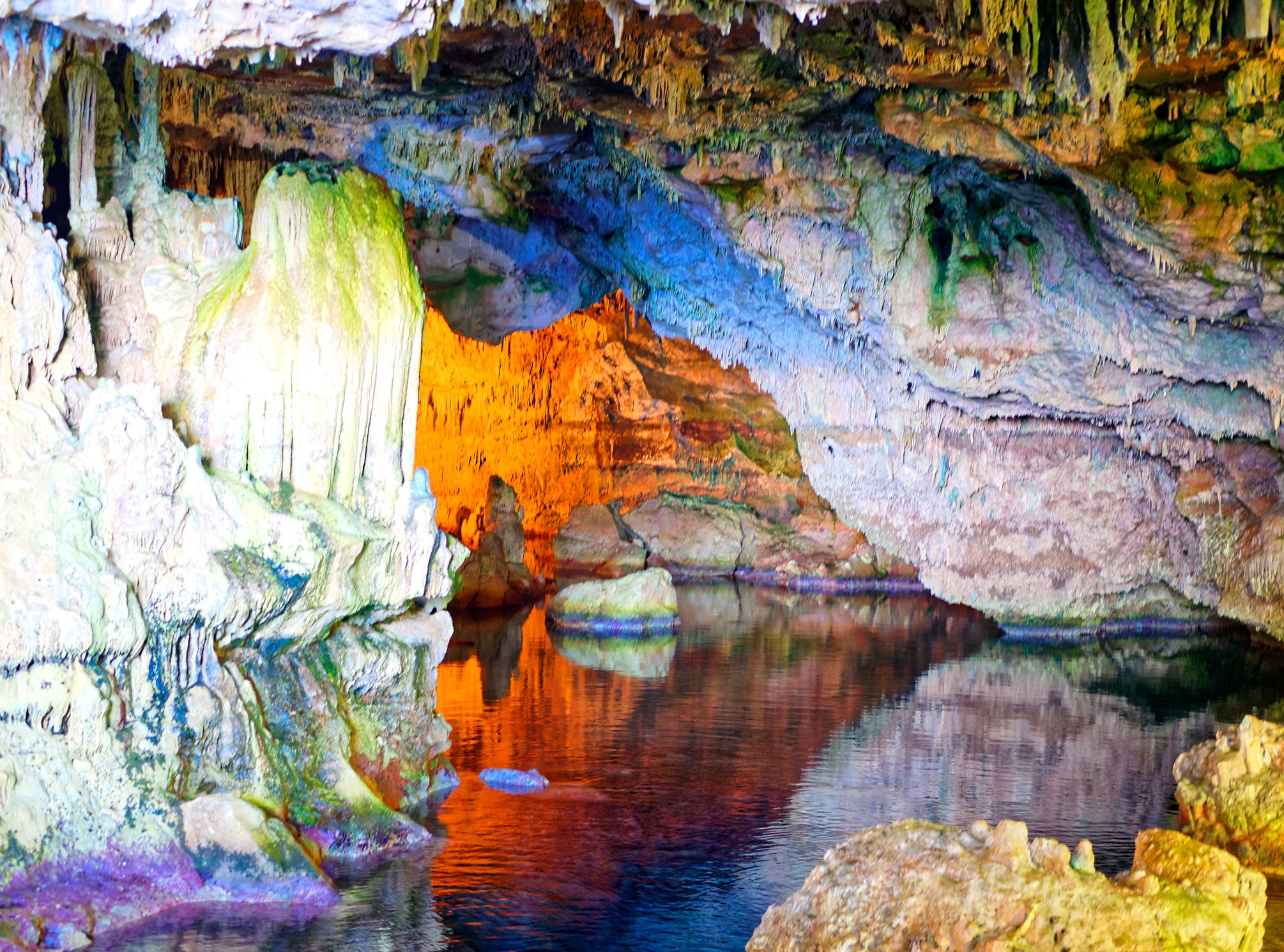 The colours of Neptune’s Grotto in Sardinia leave a lasting impact