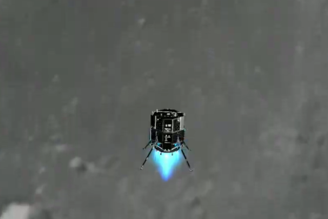 <p>A CGI mock-up of the lander’s current position</p>
