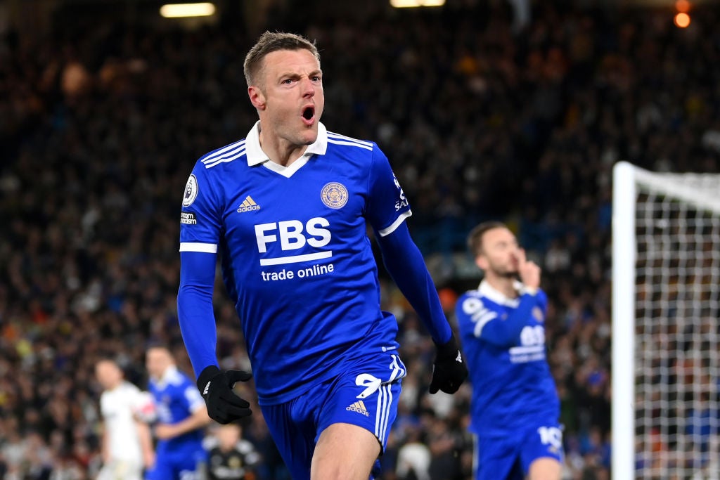 Jamie Vardy equalised for Leicester to end his goal drought