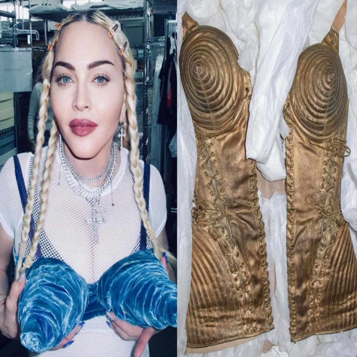 Madonna's famous cone bra makes a comeback at Paris Fashion Week