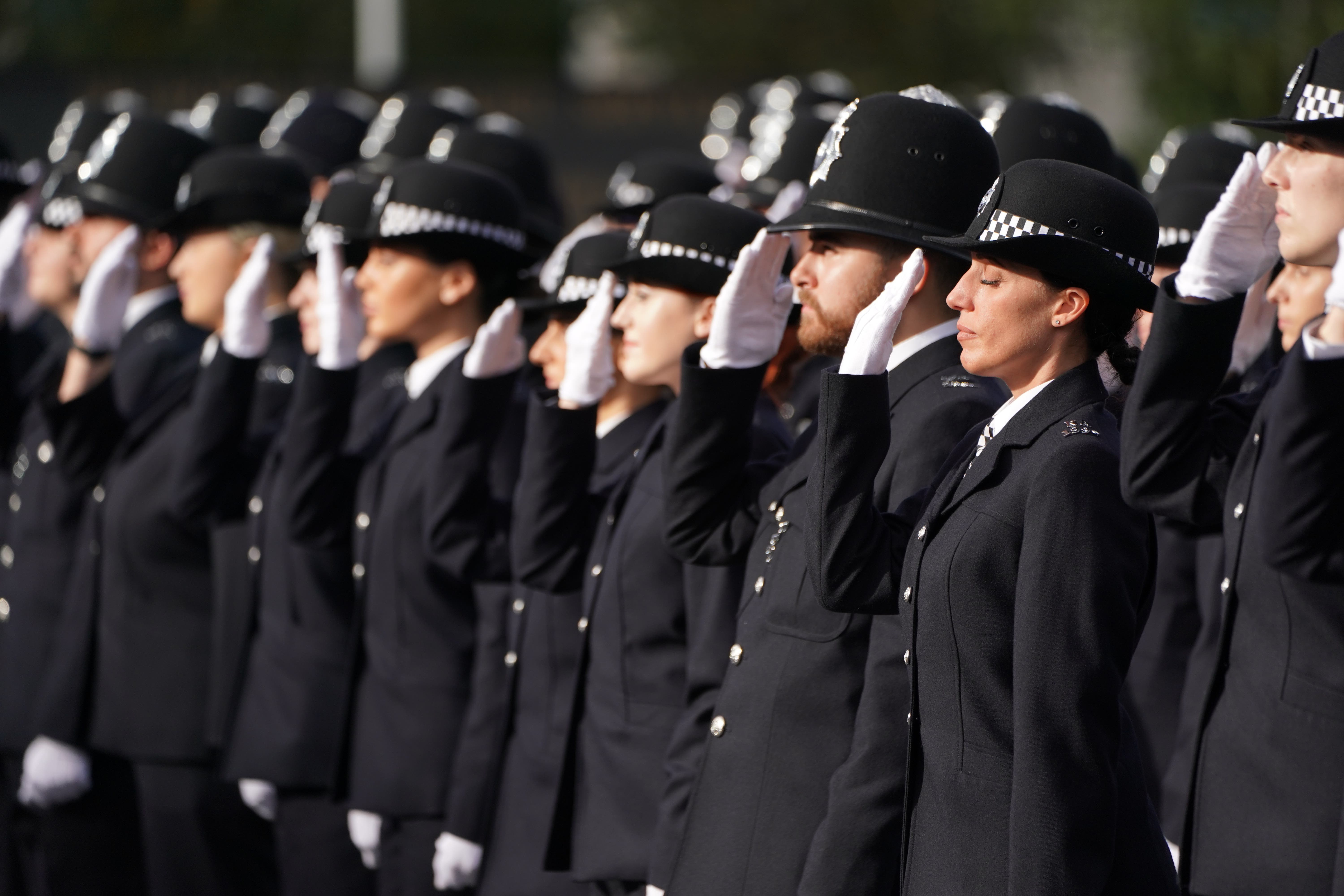 More than 20,000 new police officers have been hired in England and Wales