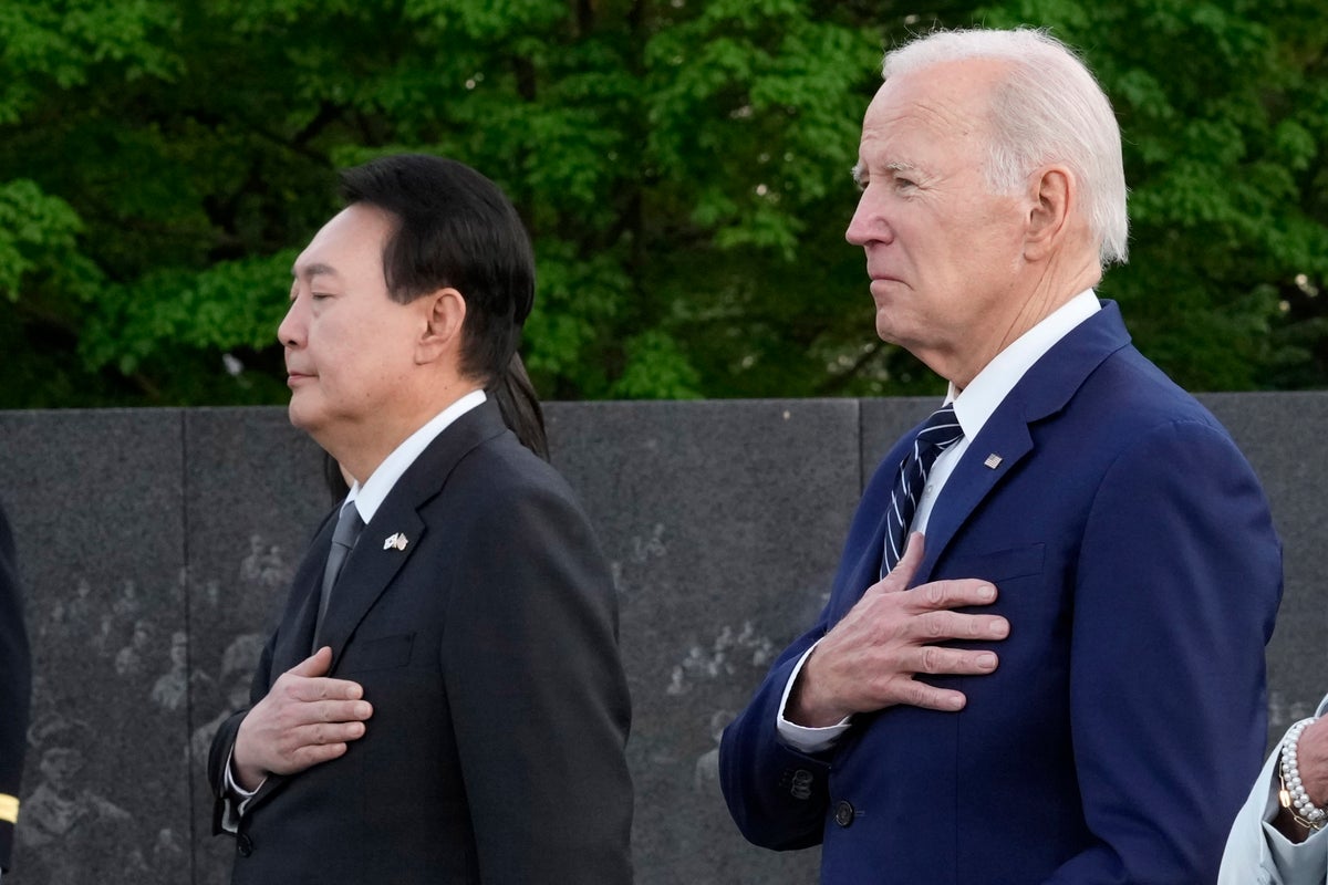 South Korea president Yoon Sook-yeol surprises Joe Biden with live rendition of ‘American Pie’