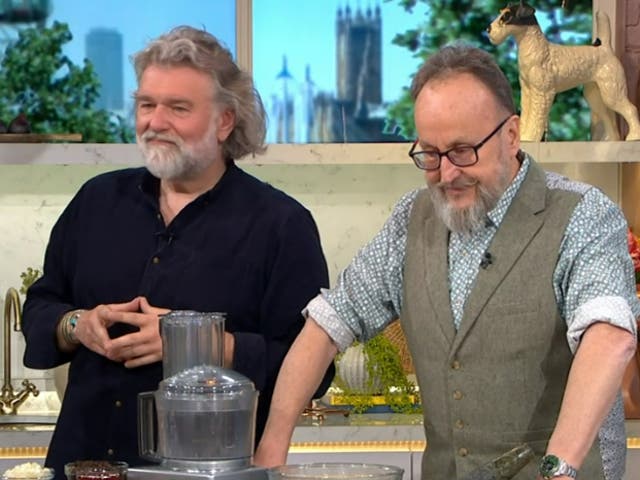 <p>Hairy Bikers Si King and Dave Myers</p>