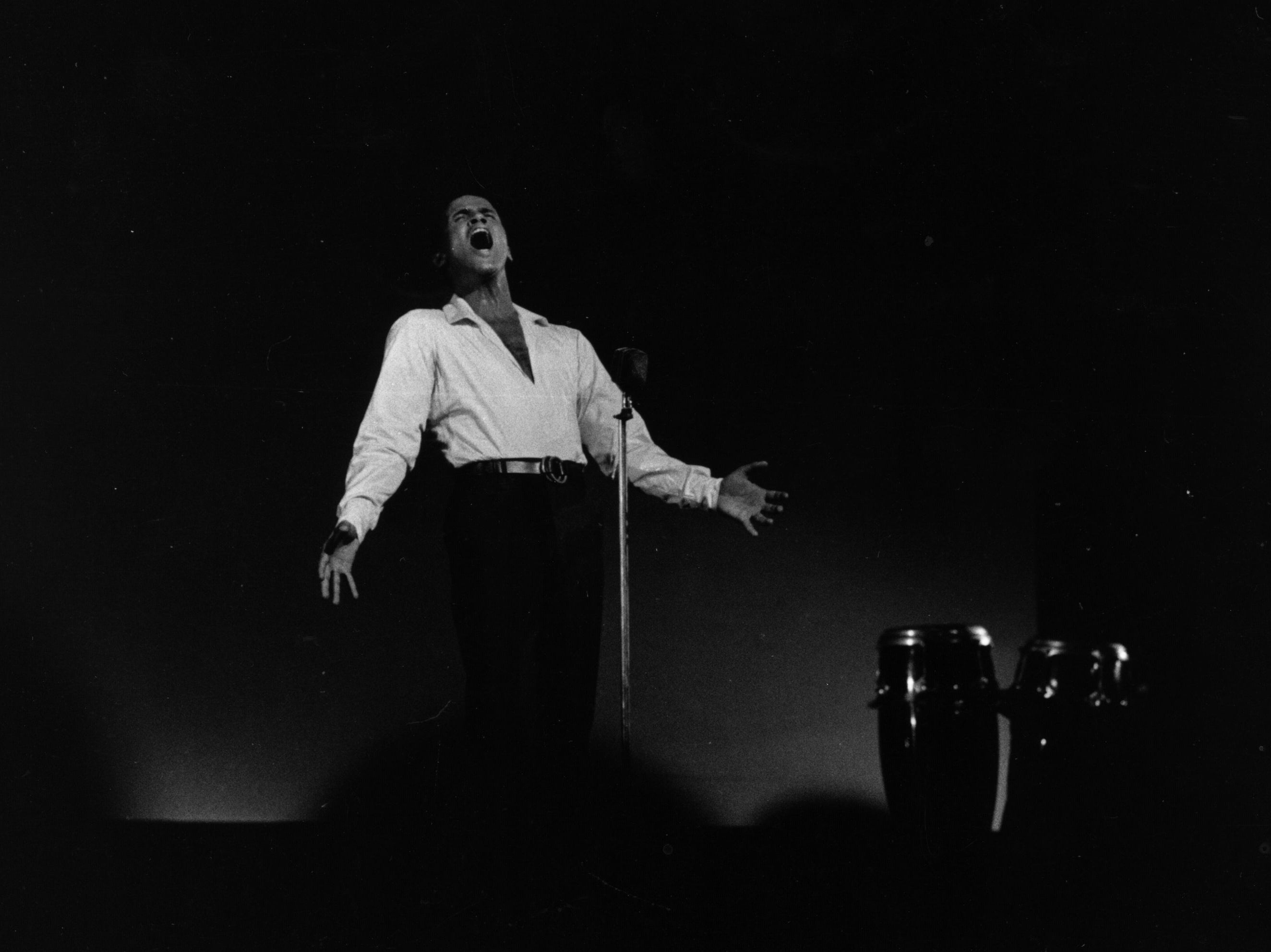 Belafonte in concert at the Kilburn National Ballroom in 1958