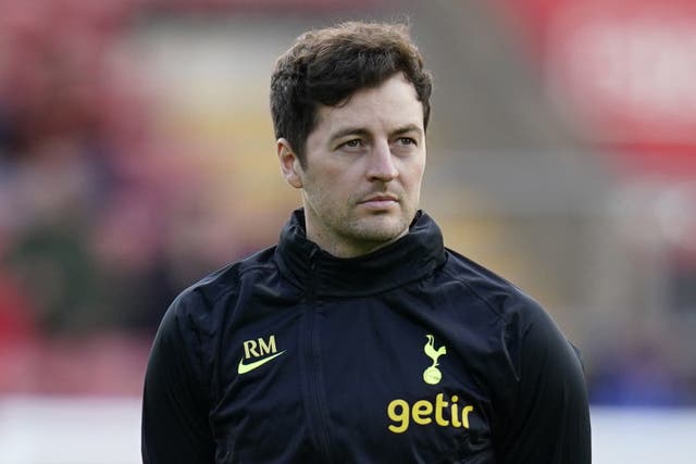 Ryan Mason will take charge of Tottenham’s final six matches of the 2022-23 season (Andrew Matthews/PA)