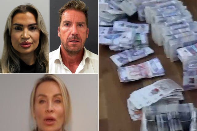 <p>Beatrice Auty, 26, and Larvin’s current partner, Jonathan Johnson, 55, as well as Amy Harrison, 27, were all found guilty of money laundering </p>