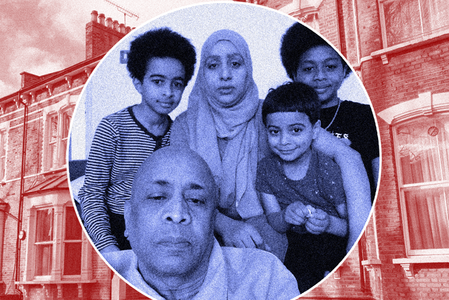 <p>The Osman family are forced to live in a one-bedroom flat covered in black mould </p>