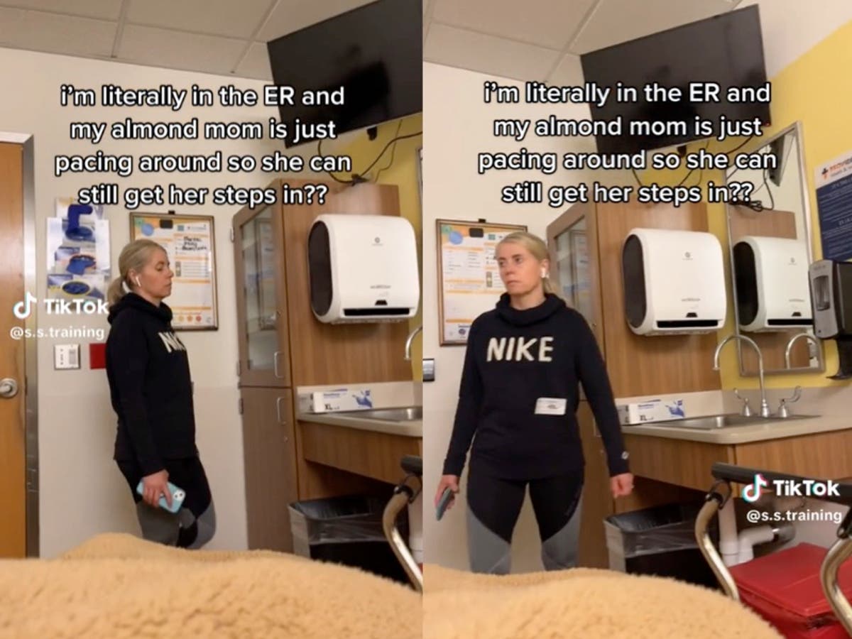 Daughter films ‘almond mom’ pacing around hospital room so she can reach step goal: ‘This is so sad’