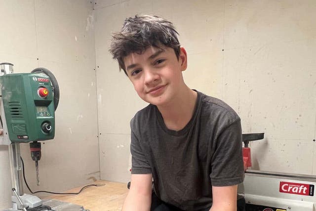 13-year-old Gabriel Clark from Cumbria, who last year raised over ?250,000 for Ukrainian children after thousands entered a raffle to win his handmade wooden bowl, has carved The Hope Bowl to raise money for Save the Children’s work around the world (Save The Children)