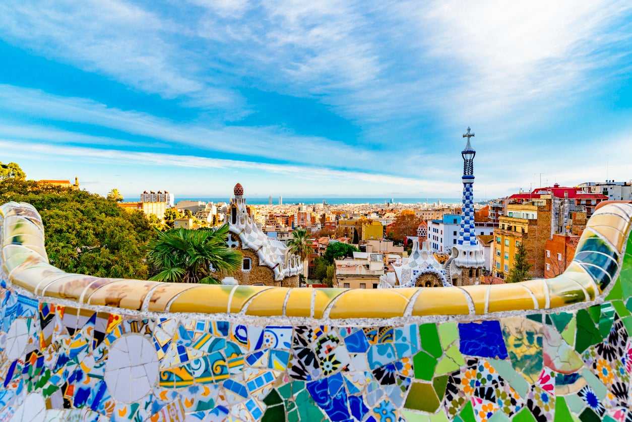 A view over Barcelona from Park Guell