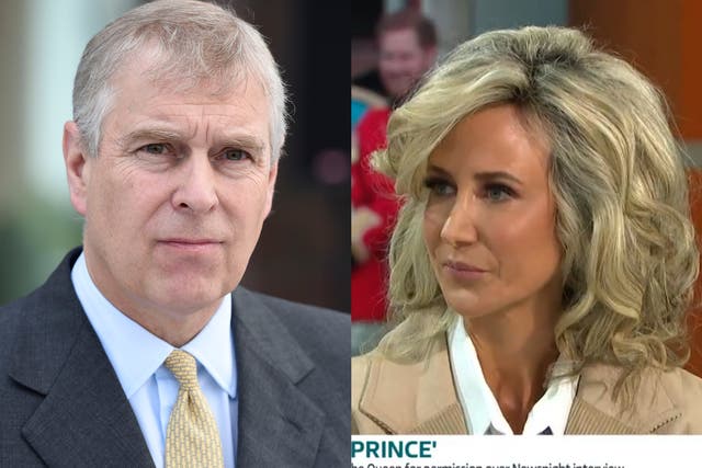<p>Lady Victoria Hervey (right) said Prince Andrew was not ‘media-trained’ at the time of his disastrous Newsnight interview</p>