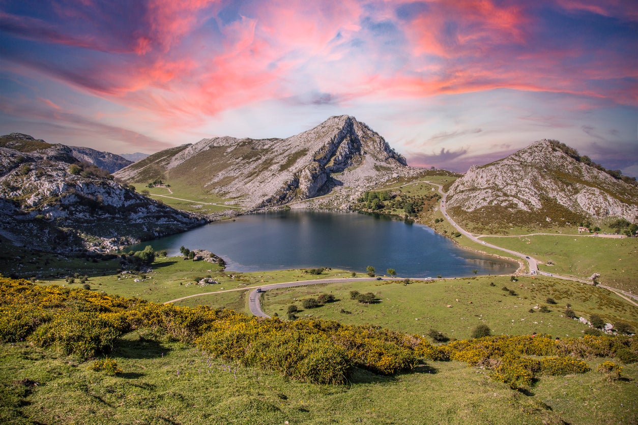 Part of the Lakes of Covadonga in Asturias