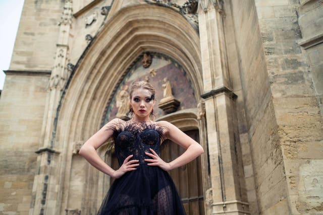 Black wedding dresses are part of the growing anti-bride wedding trend (Alamy/PA)