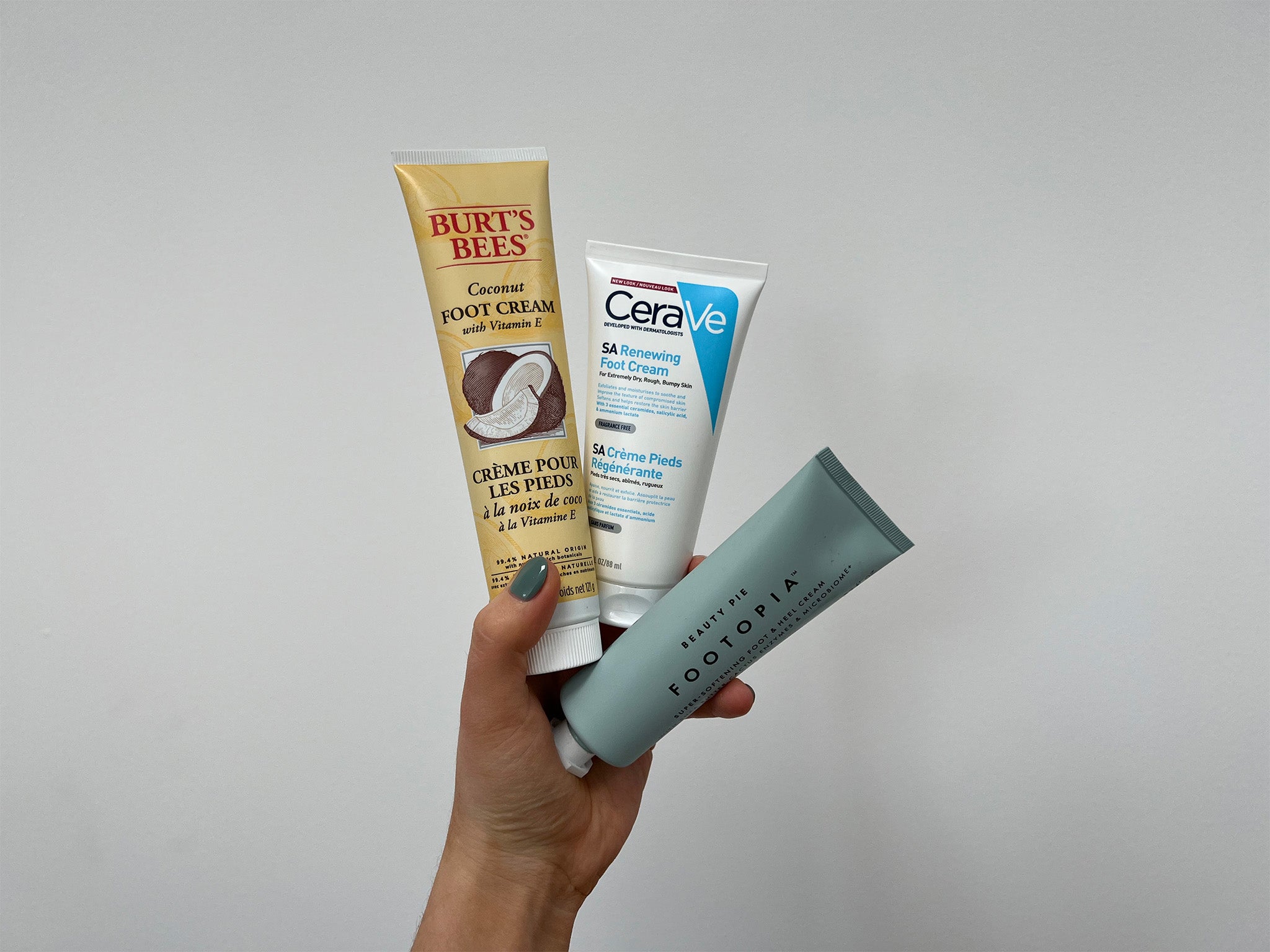Just a few of the foot creams we tried, during our search for the best