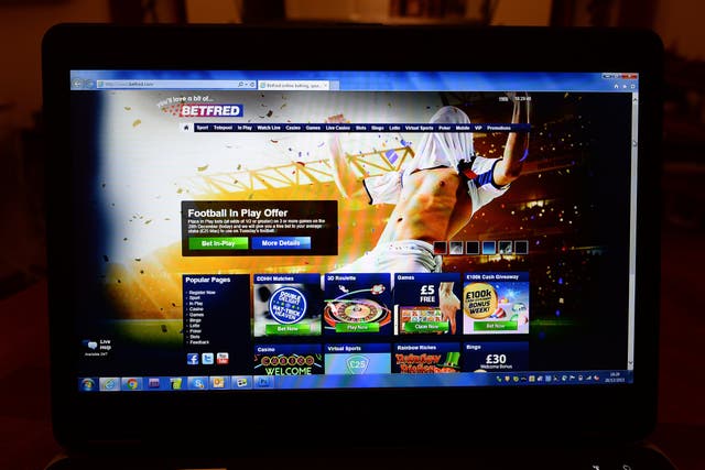 The BetFred gambling website on a laptop computer (PA)