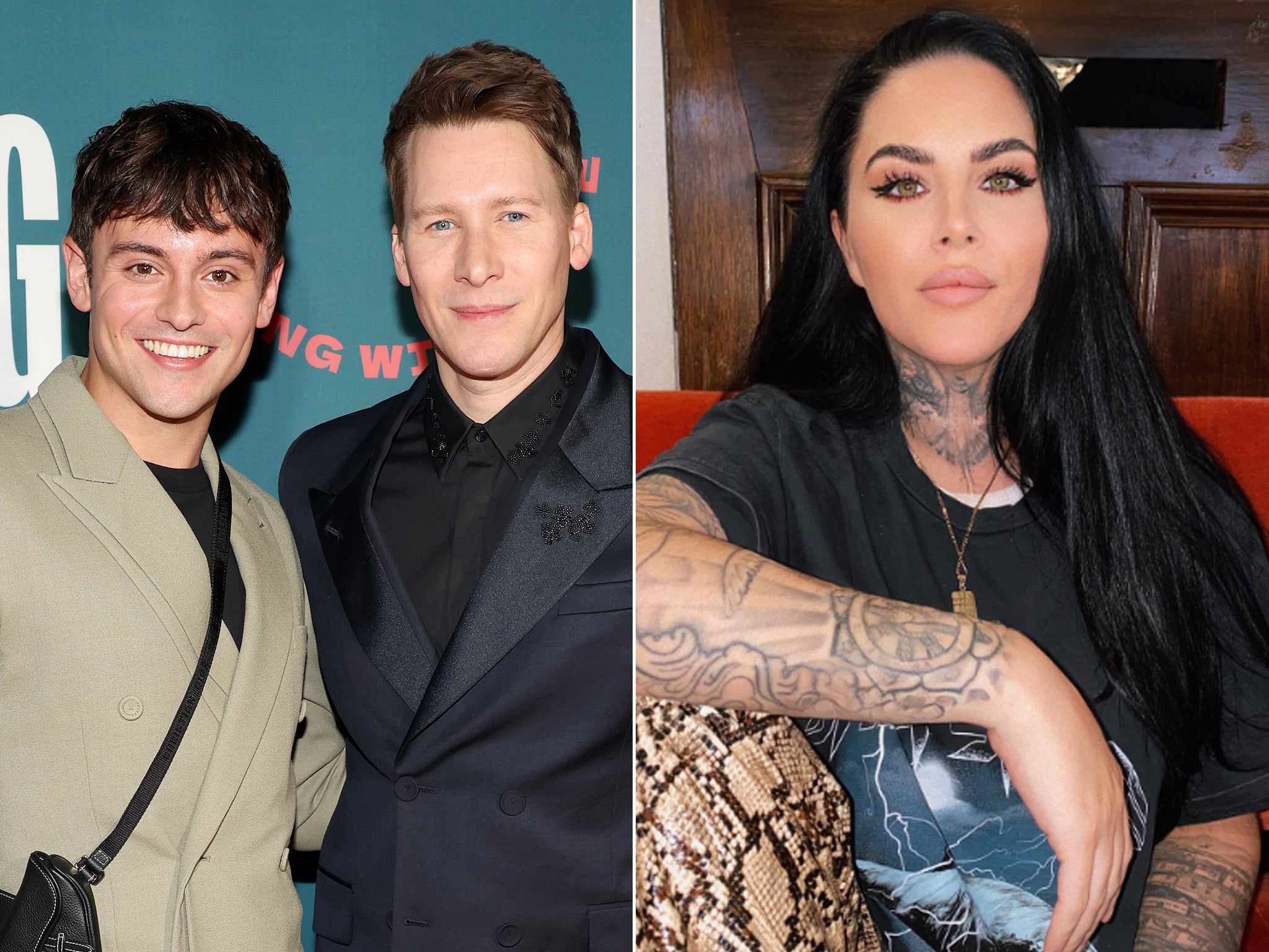 Teddy Edwardes claims Dustin Lance Black threw a drink over her and she responded with “a little tap on the head”