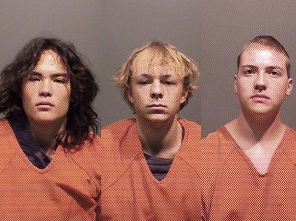 Zachary Kwak (far left), pleaded guilty in the deadly Colorado rock throwing, while Joseph Koenig and Nicholas Karol-Chik have both pleaded not guilty