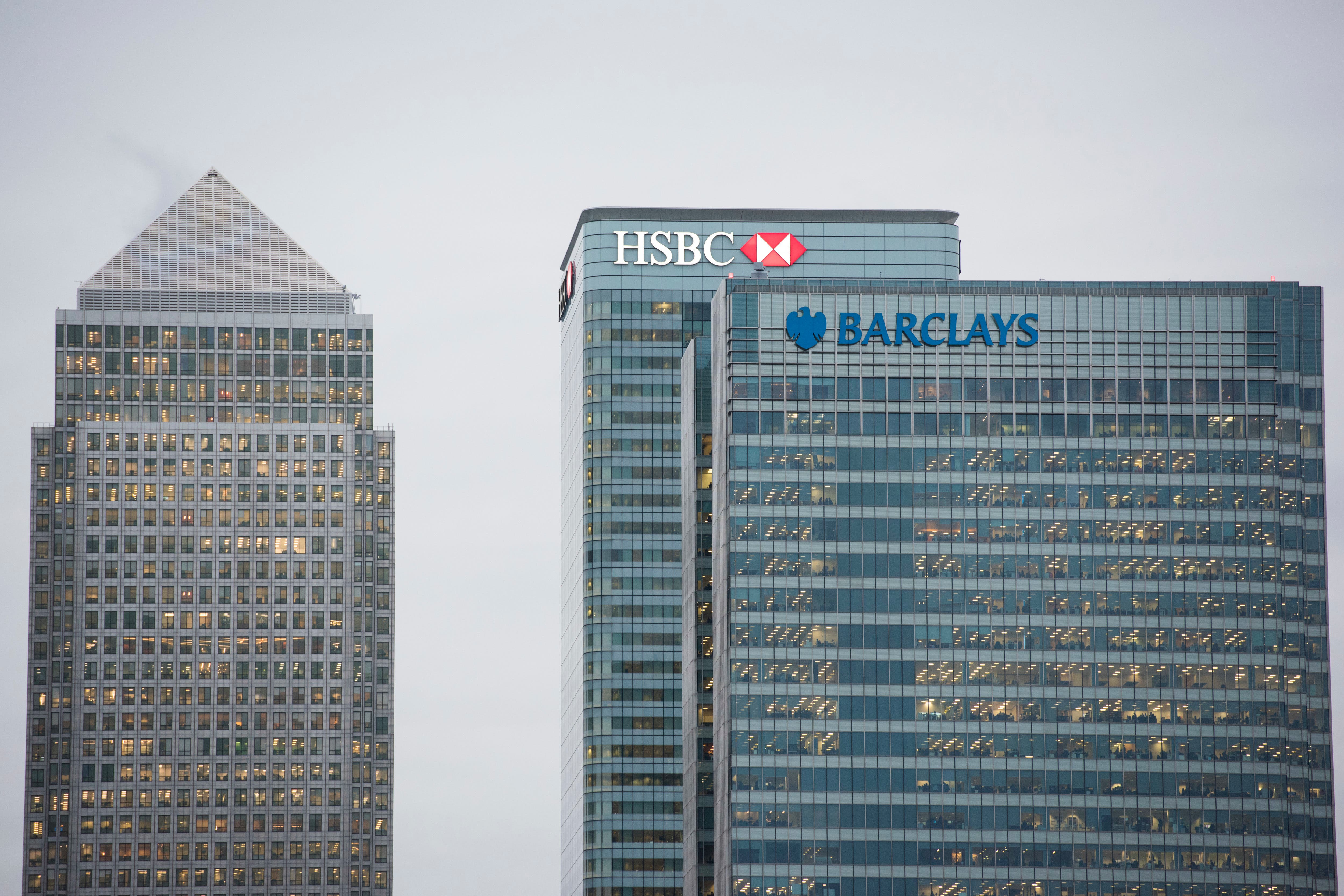 General view of Canary Wharf in London (Matt Crossick/PA)