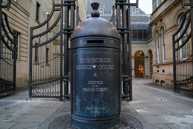 The officer appeared at Edinburgh Sheriff Court (Jane Barlow/PA)