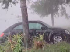 Giant hail filmed smashing down on Florida town in freak weather incident