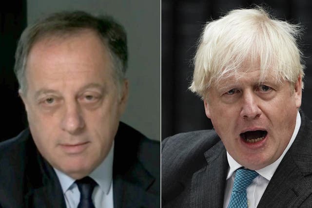 <p>Richard Sharp and Boris Johnson</p>