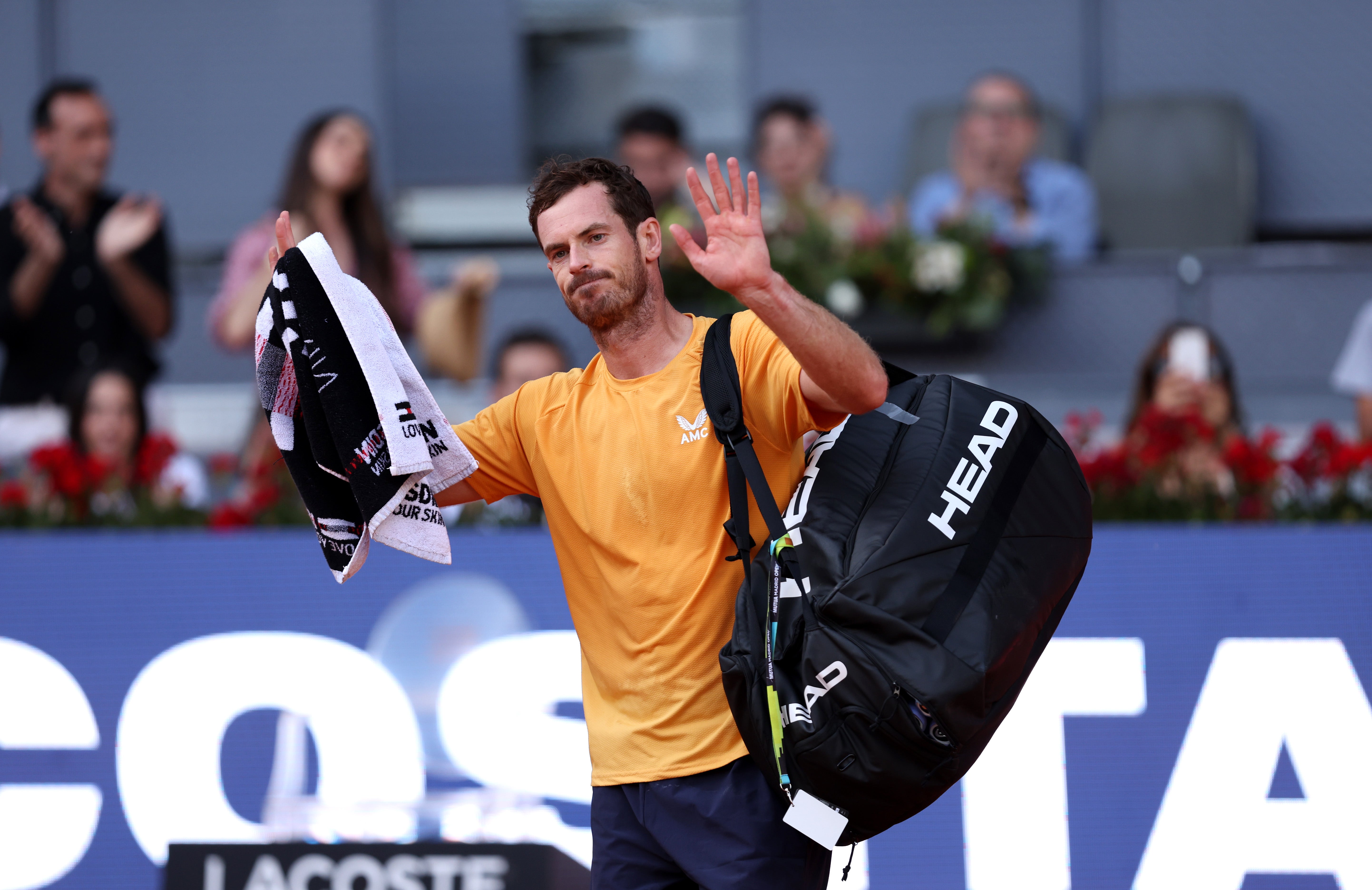 Murray after his first-round exit at the Madrid Open