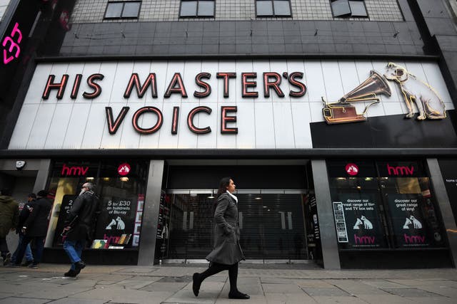 HMV’s flagship store on Oxford Street in London before it shut (Kirsty O’Connor/PA)