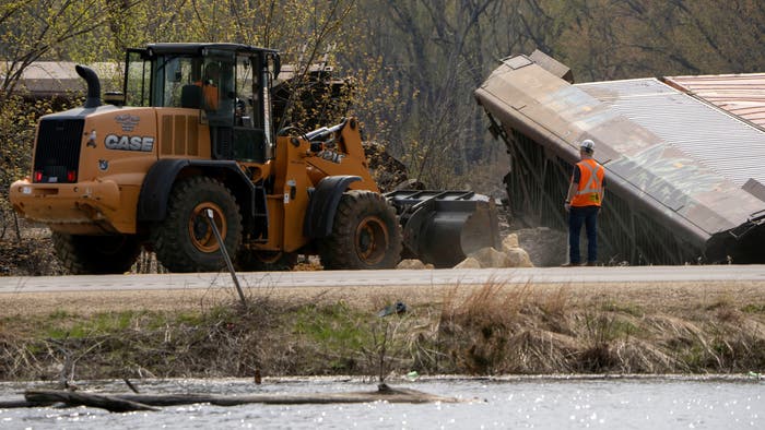 Derailed Train Wisconsin