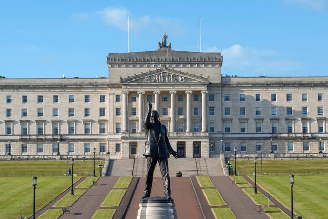 Aerial view of the Parliament Buildings at Stormont in Belfast.