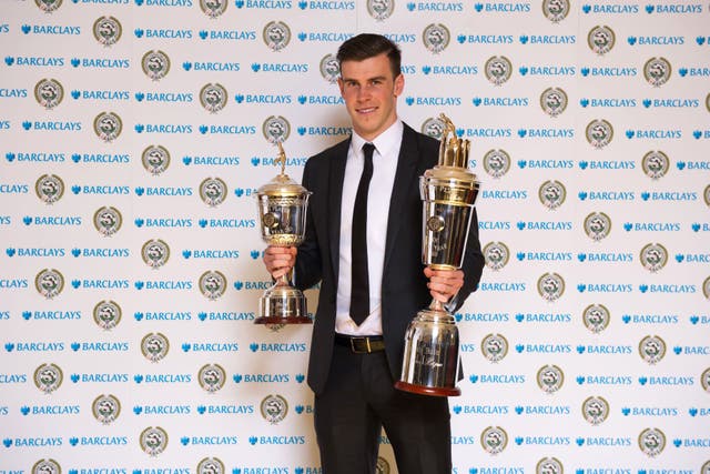 Gareth Bale was named PFA Player of the Year and Young Player of the Year on this day in 2013 (PA)