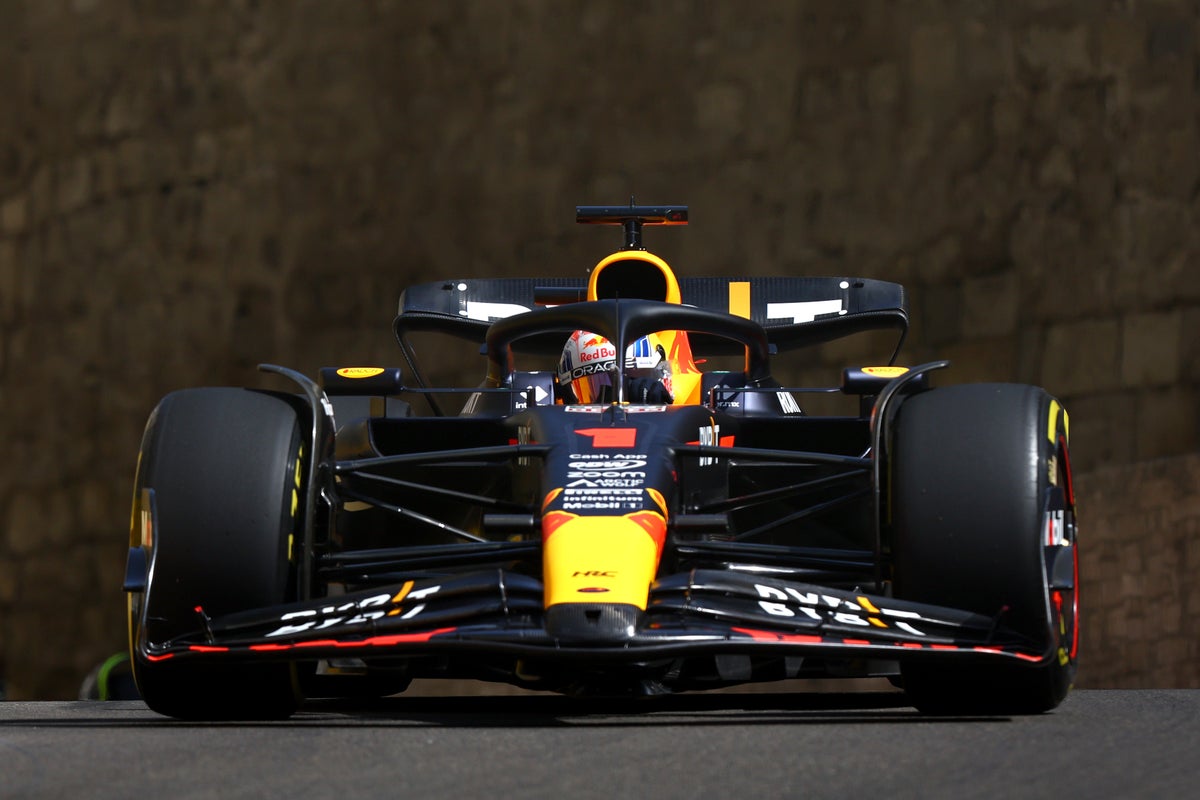 Max Verstappen edges out Charles Leclerc in only Azerbaijan GP practice