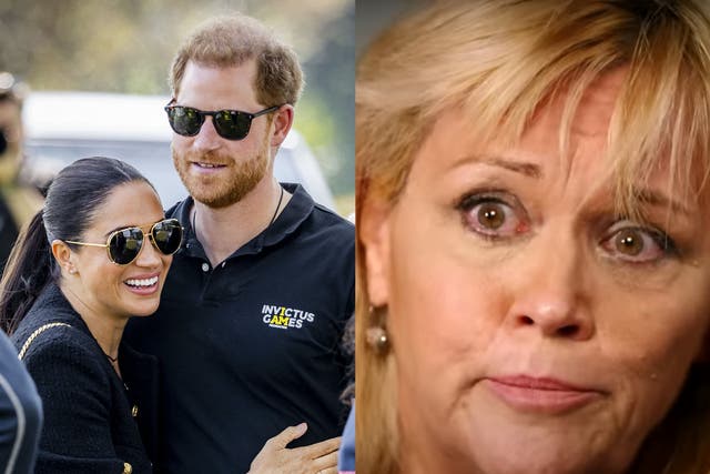 <p>Samantha Markle (right), Meghan Markle’s half-sister, has given a new interview about the duchess</p>
