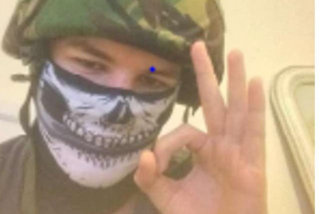 Vaughn Dolphin, making a white supremacist gesture (West Midlands Police/PA)