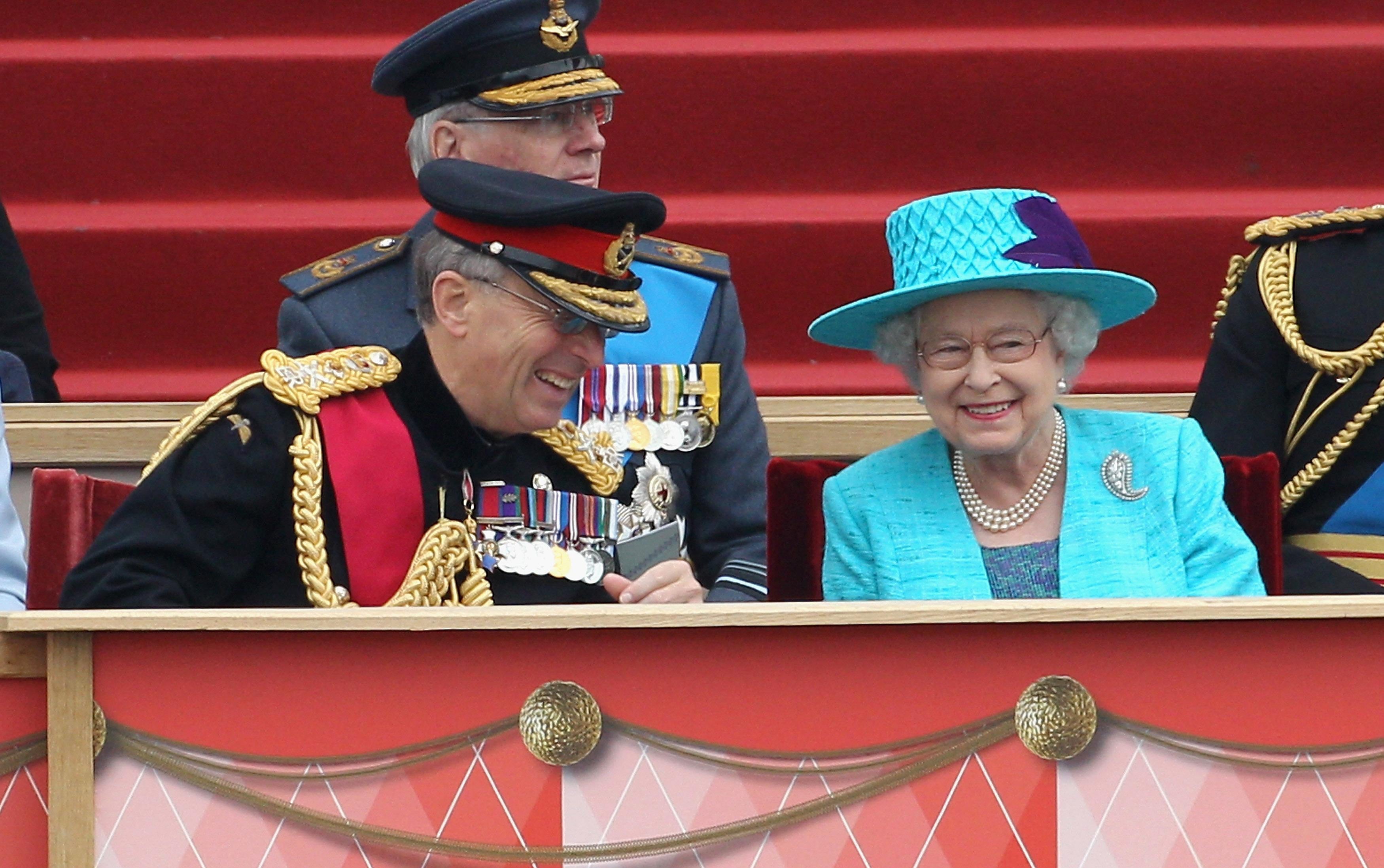 Lord Richards with the Queen in 2012