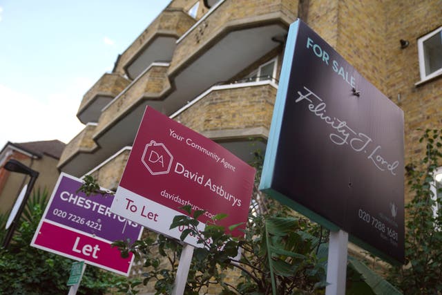 <p>To Let and For Sale signs in north London</p>