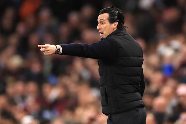 Unai Emery has Aston Villa pointing towards Europe after a superb run of form (Bradley Collyer/PA)