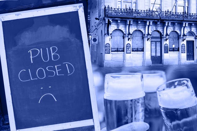 <p>Britain now has 13,793 fewer pubs, bars, hotels, restaurants, nightclubs and other licensed premises than it had three years ago</p>
