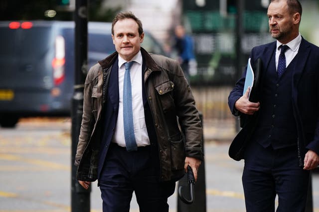 Security minister Tom Tugendhat was speaking at a Scottish Tory event during the party’s conference in Glasgow (Aaron Chown/PA)