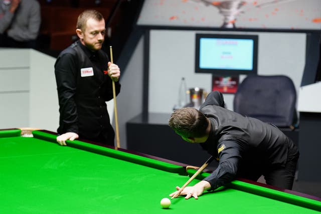 Mark Allen and Mark Selby are looking for a place in the final (Zac Goodwin/PA)