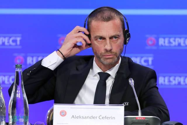 UEFA has set up a working group on cost controls in the week its president Aleksander Ceferin said a salary cap was “the solution” to European football’s financial sustainability (Niall Carson/PA)