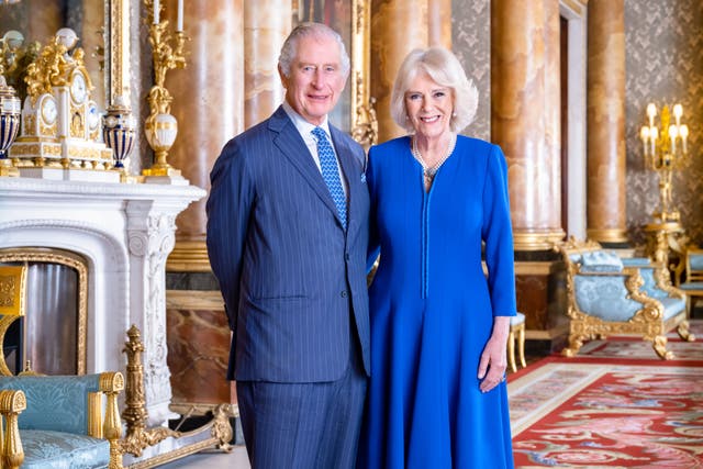 <p>Three new portraits of the King and Queen Consort taken last month by photographer Hugo Burnand have been released (Hugo Burnand/Royal Household/PA)</p>
