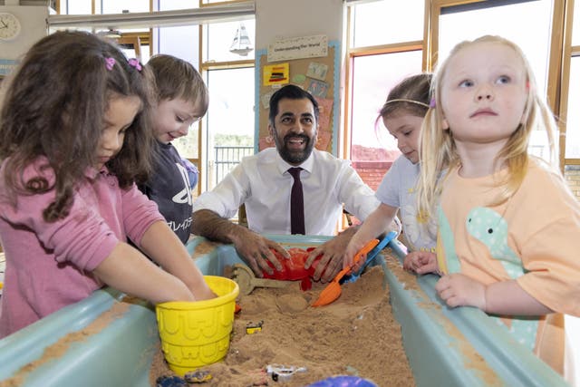 Humza Yousaf has been criticised over childcare policies (Robert Perry/PA)