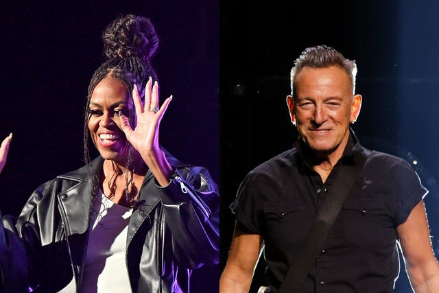 <p>Michelle Obama and Bruce Springsteen</p>