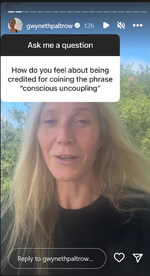 Gwyneth Paltrow answers fan questions during an Instagram Q&A on Friday (28 April)