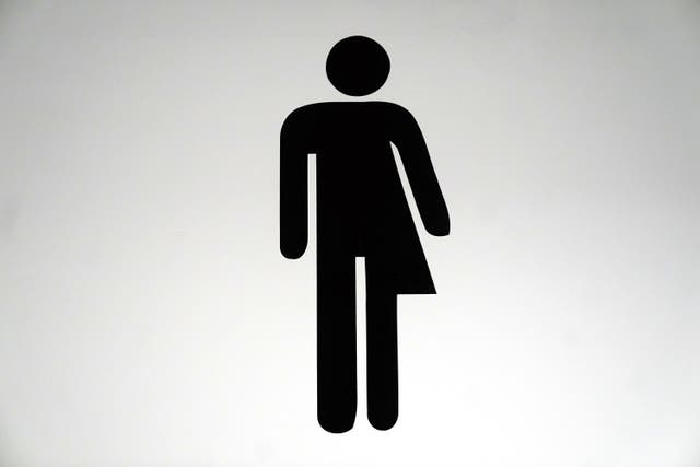 A sign for a unisex non-binary gender neutral toilet (PA)
