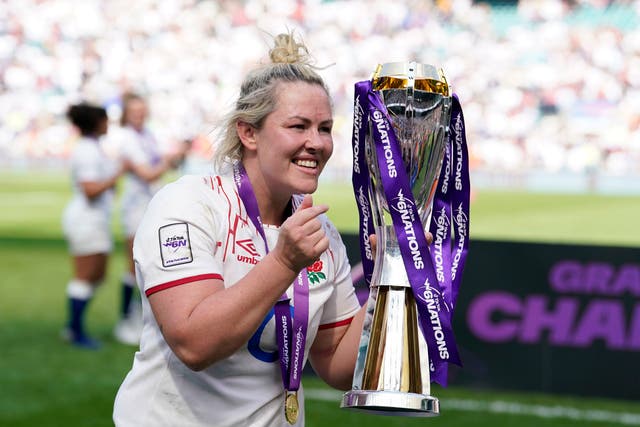 <p>Marlie Packer led England out at Twickenham in front of the biggest crowd in women’s rugby history </p>
