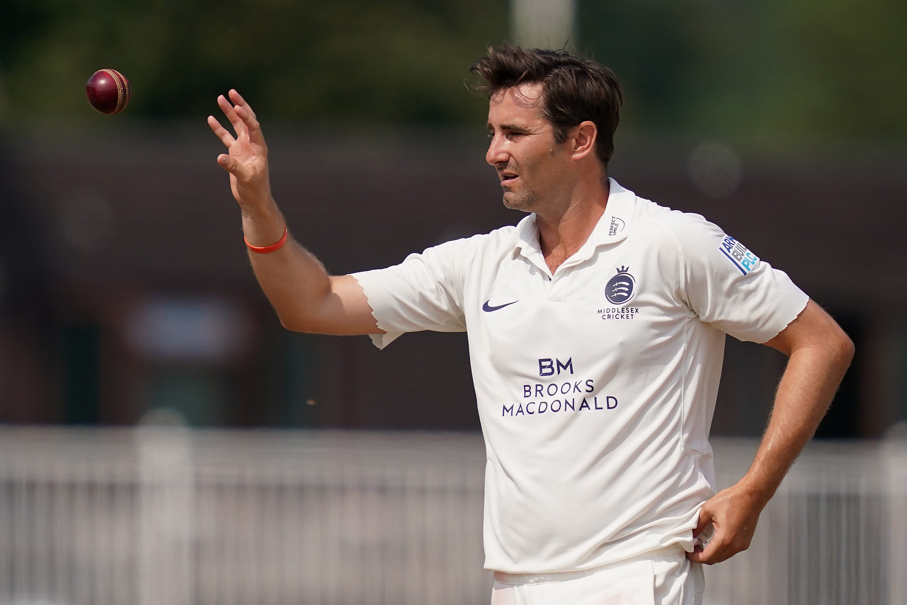 Tim Murtagh reached a Middlesex milestone as they beat Kent with nine wickets to spare (John Walton/PA)