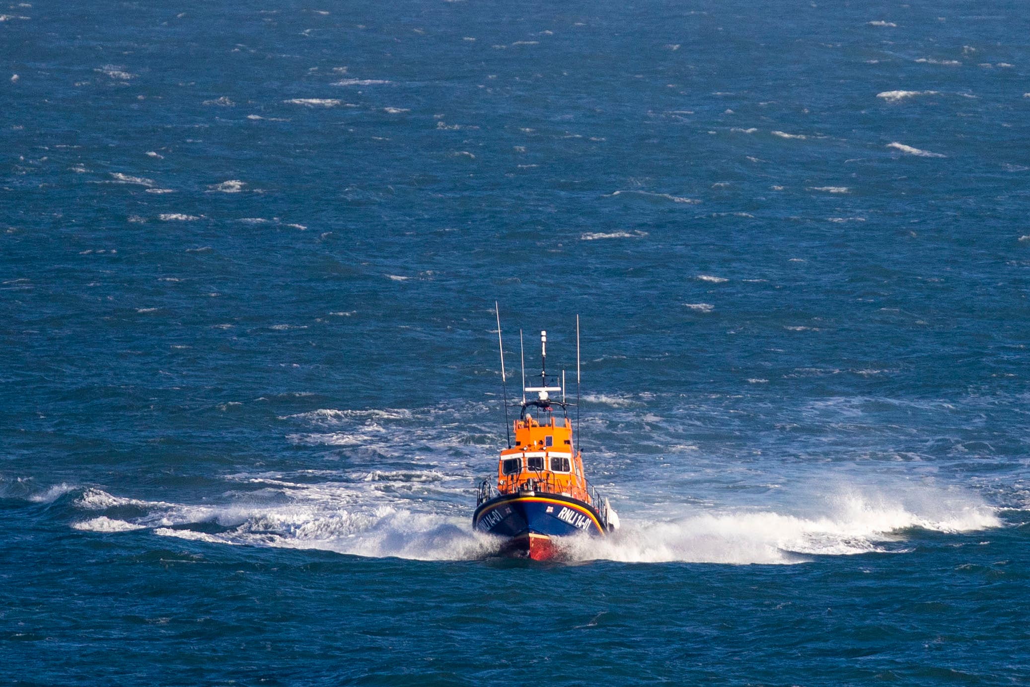 Several lifeboats were sent to the scene (Steve Parsons/PA)
